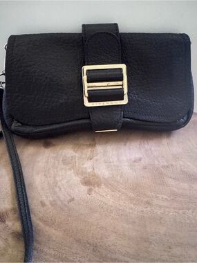 Givenchy Black Leather Clutch with detachable strap